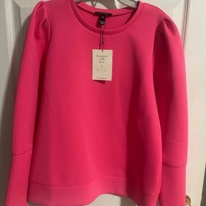 Stella & Dot puff sleeve crewneck